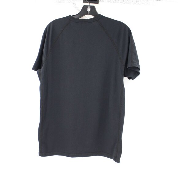 Reigning champ Shirt Men's Medium Short Sleeve snap Button Henley casual black - Picture 5 of 10